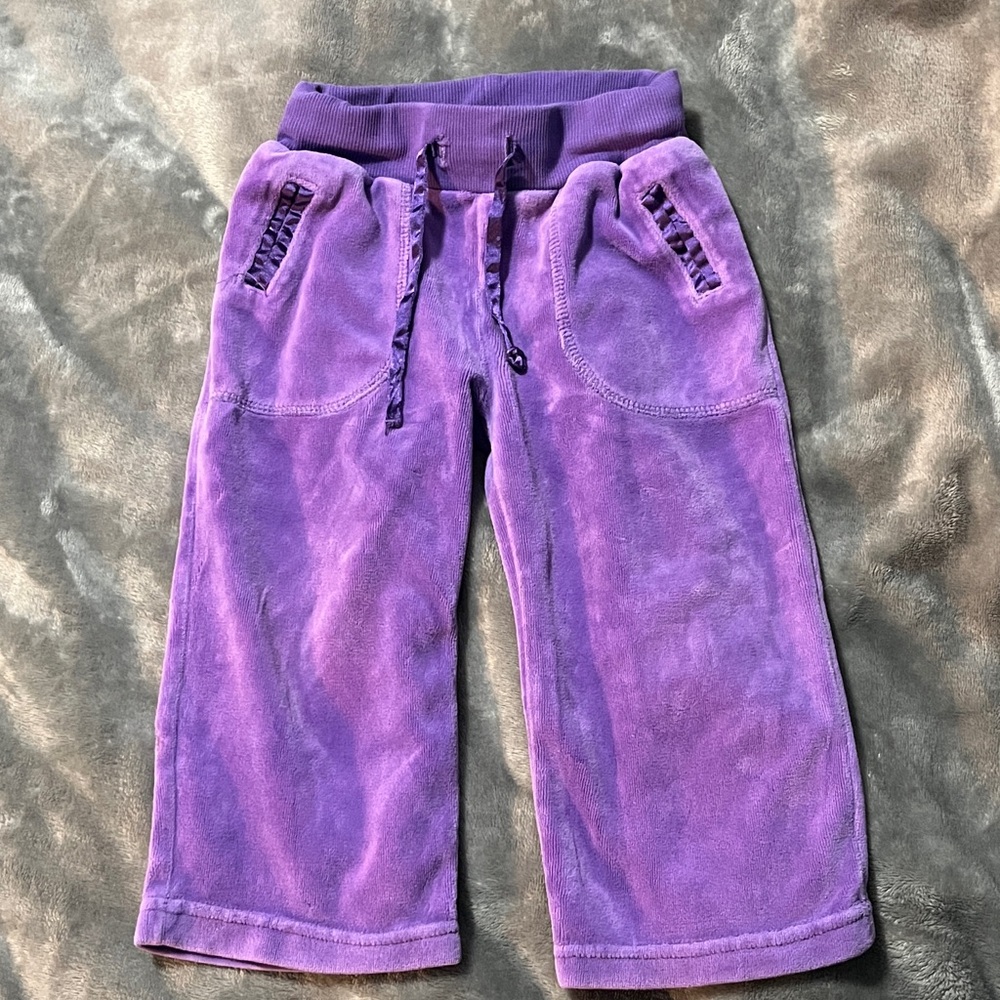 Vintage Koala Kids Purple Velour Track Pants Bottoms